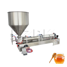 Ex-factory Price Horizontal Pneumatic Small 100-5000ml Single Head Pedal Paste Filling Machine For Honey, Cosmetics